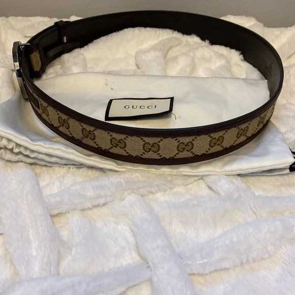 Gucci Supreme Canvas Double GG Belt With Dust Bag - Picture 10 of 17